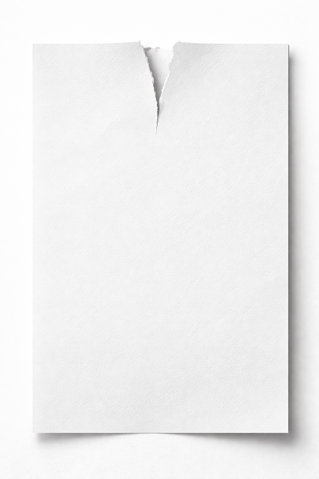 Paper with tear and teardrops